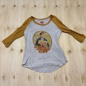 Stranger Things Shirt Womens Medium Eleven Leggo My Eggo 3/4 Raglan Baseball Tee